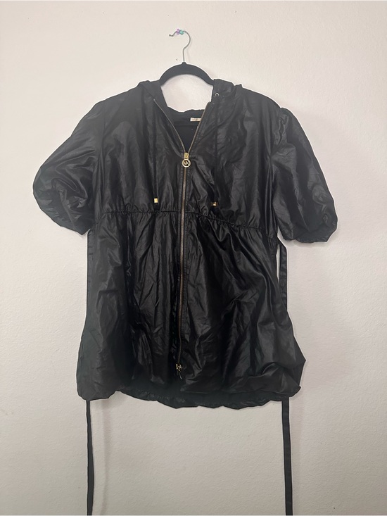 MICHAEL Michael Kors Jackets & Blazers - MICHAEL Michael Kors Black Hooded Anorak Jacket